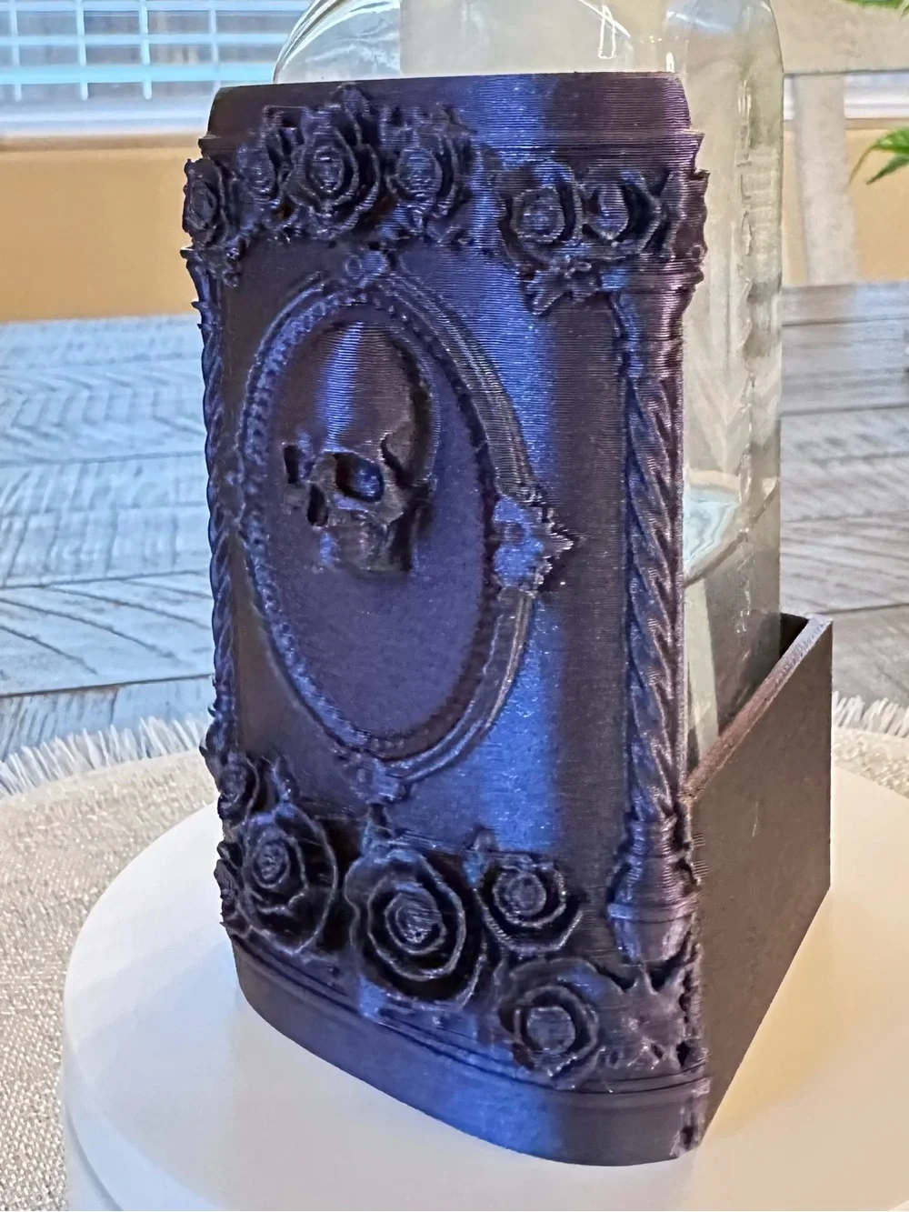 Purple Gothic Skull Decorative Soap Holder for Bath & Body Works